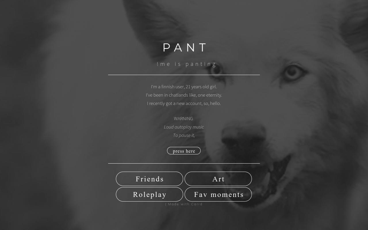 Carrd profile picture for @pant